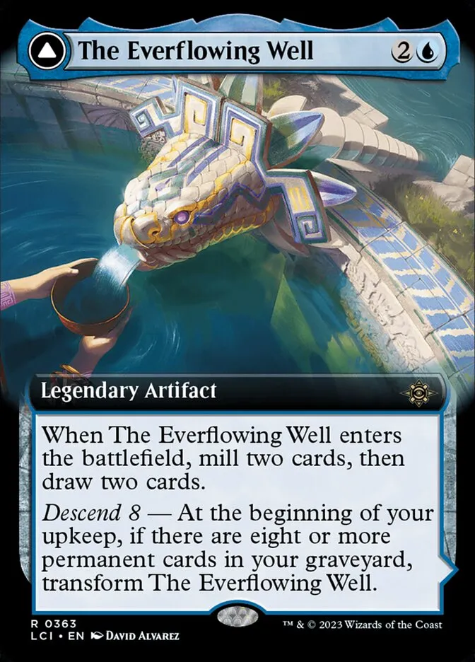 2023 The Lost Caverns of Ixalan The Everflowing Well // The Myriad Pools #363 rare card image