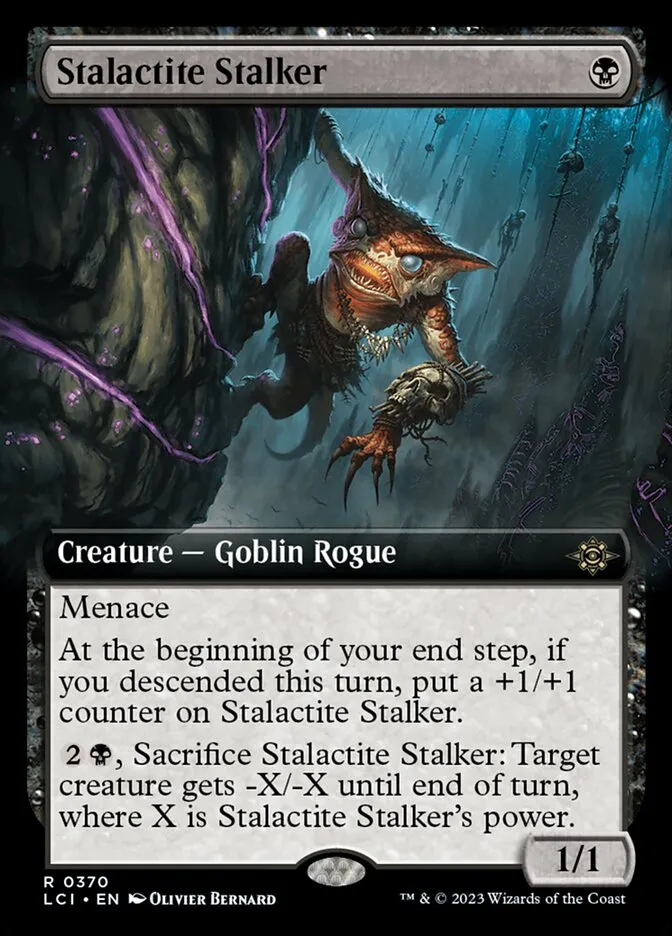 2023 The Lost Caverns of Ixalan Stalactite Stalker #370 rare card image