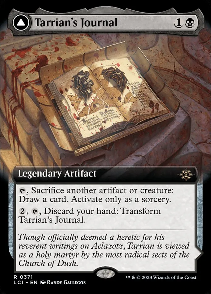 2023 The Lost Caverns of Ixalan Tarrian's Journal // The Tomb of Aclazotz #371 rare card image