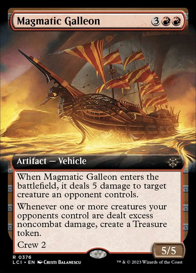2023 The Lost Caverns of Ixalan Magmatic Galleon #376 rare card image