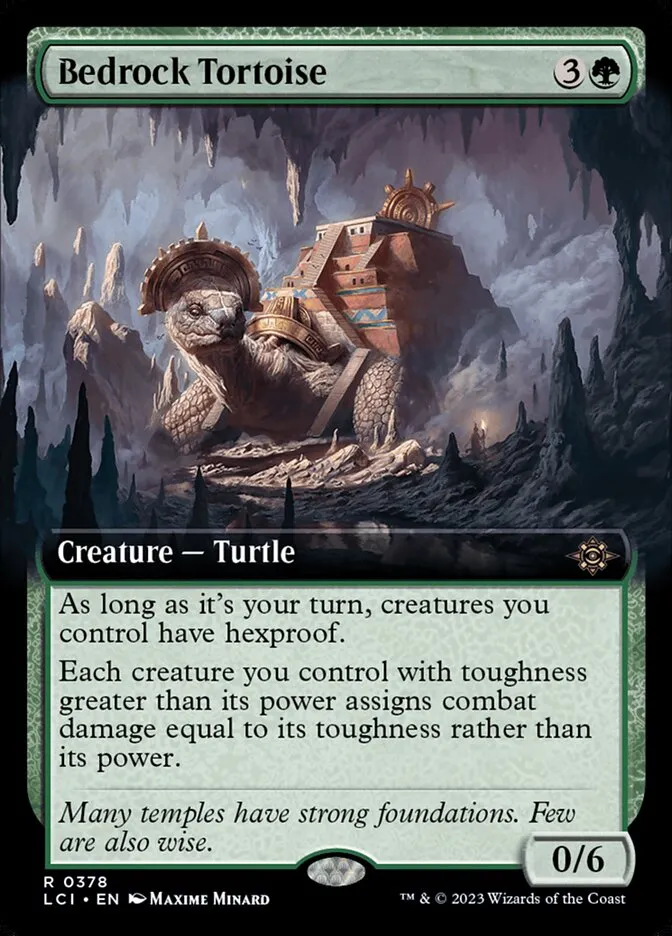 2023 The Lost Caverns of Ixalan Bedrock Tortoise #378 rare card image