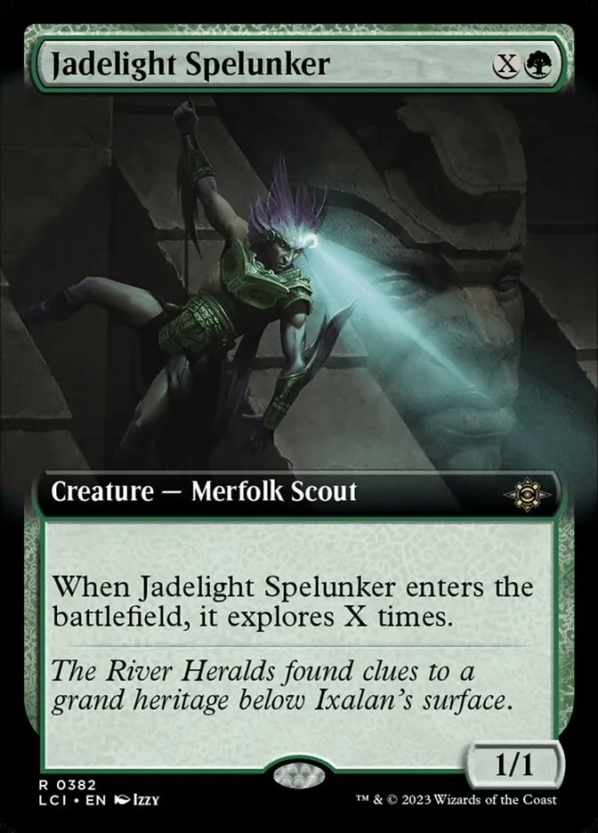 2023 The Lost Caverns of Ixalan Jadelight Spelunker #382 rare card image