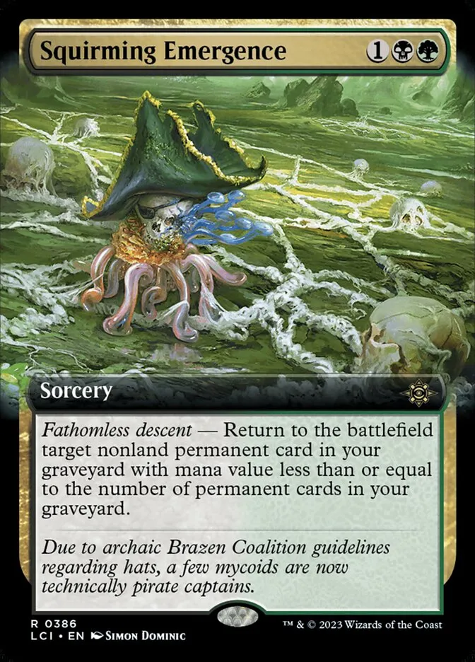 2023 The Lost Caverns of Ixalan Squirming Emergence #386 rare card image