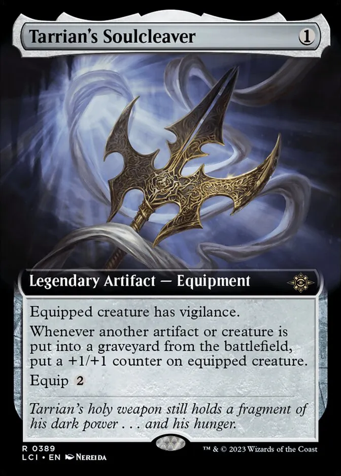 2023 The Lost Caverns of Ixalan Tarrian's Soulcleaver #389 rare card image
