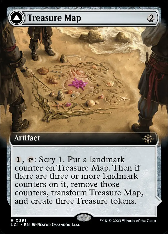 2023 The Lost Caverns of Ixalan Treasure Map // Treasure Cove #391 rare card image