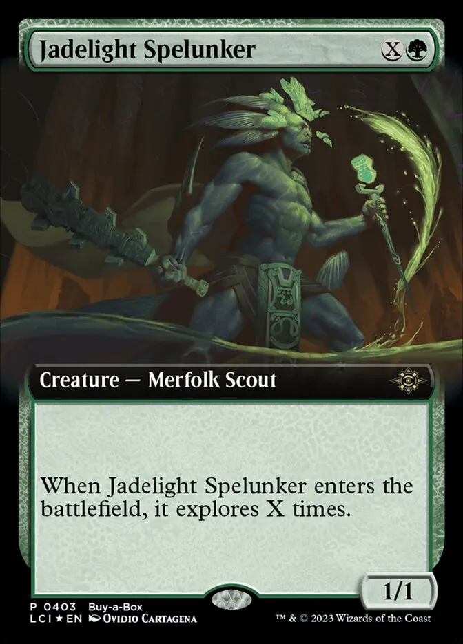 2023 The Lost Caverns of Ixalan Jadelight Spelunker #403 rare card image