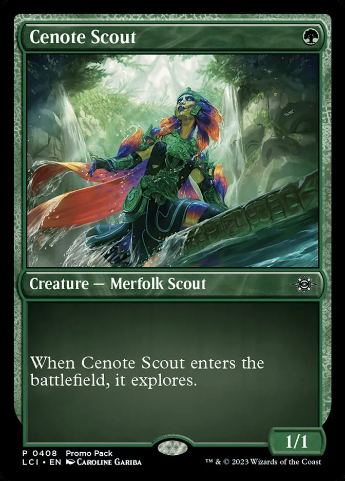 2023 The Lost Caverns of Ixalan Cenote Scout #408 uncommon card image