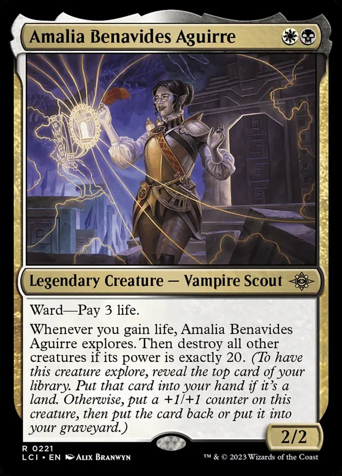 2023 The Lost Caverns of Ixalan Amalia Benavides Aguirre rare #221 rare card image