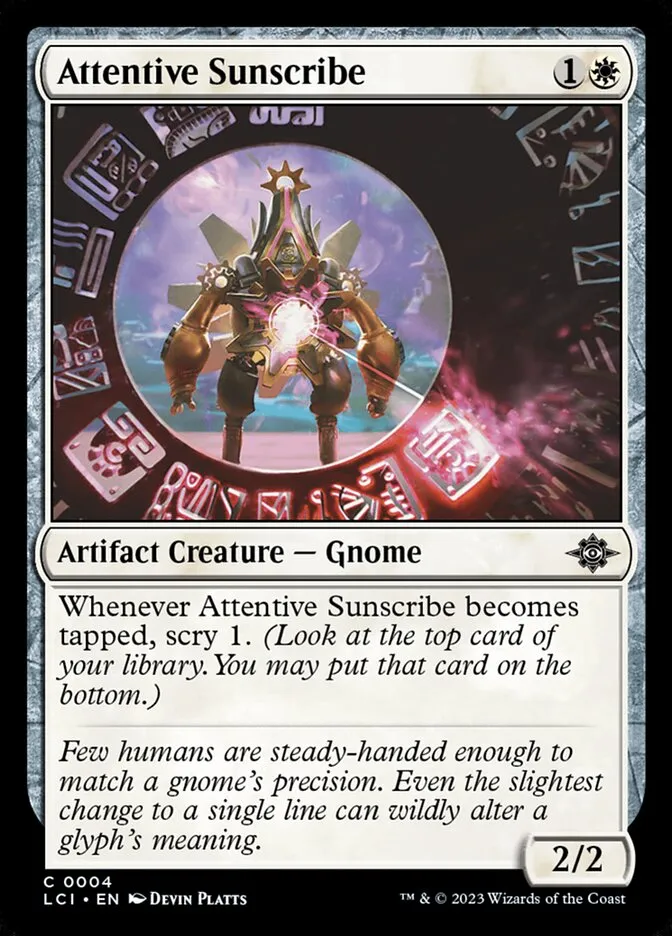 2023 The Lost Caverns of Ixalan Attentive Sunscribe common #4 common card image