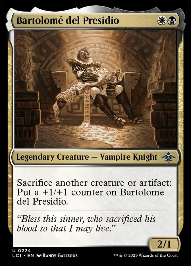 2023 The Lost Caverns of Ixalan Bartolomé del Presidio #224 uncommon card image