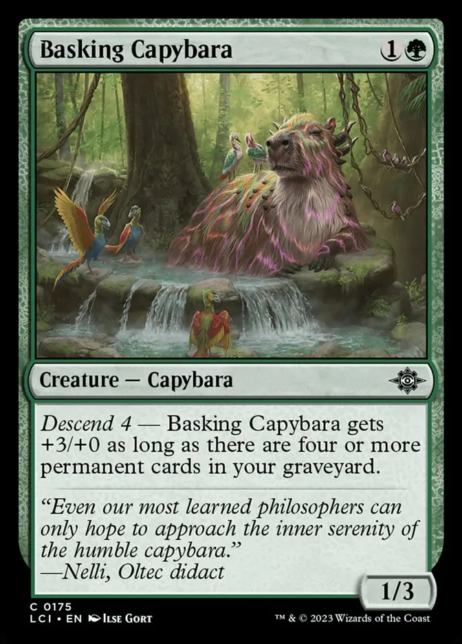 2023 The Lost Caverns of Ixalan Basking Capybara #175 common card image