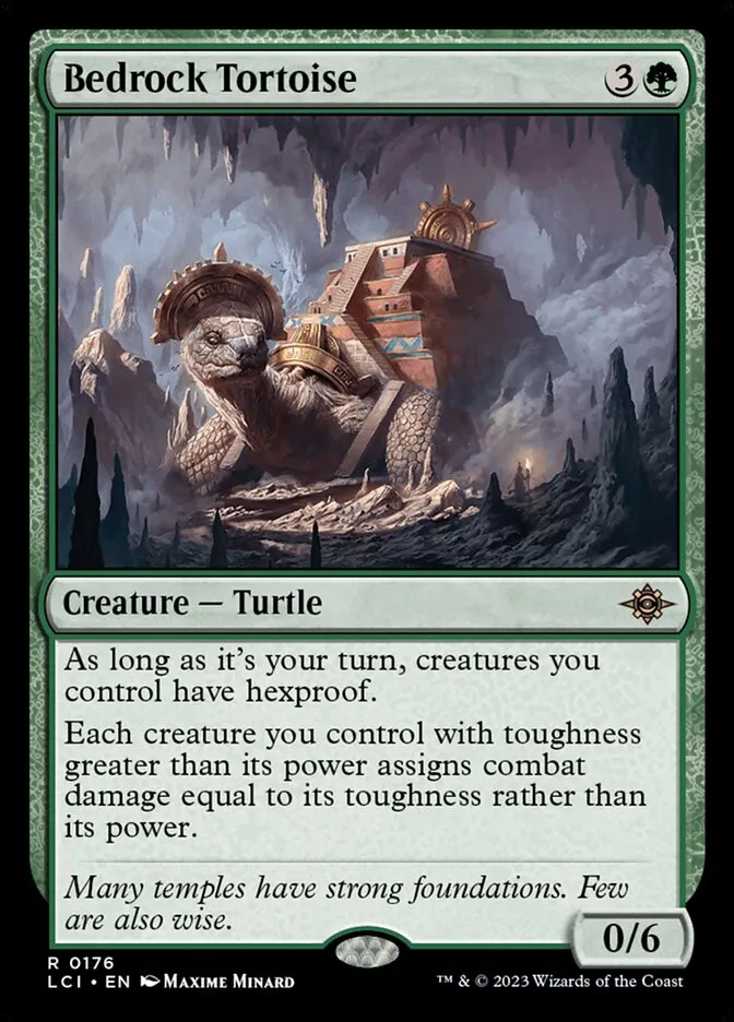 2023 The Lost Caverns of Ixalan Bedrock Tortoise rare #176 rare card image