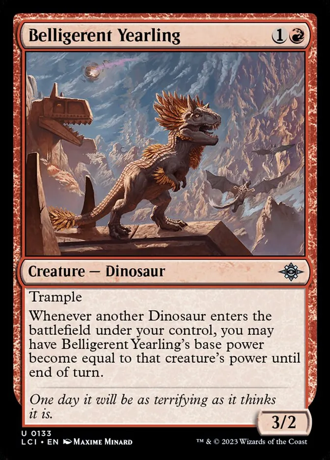 2023 The Lost Caverns of Ixalan Belligerent Yearling #133 uncommon card image