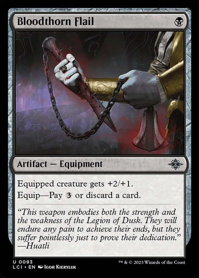 2023 The Lost Caverns of Ixalan Bloodthorn Flail #93 uncommon card image