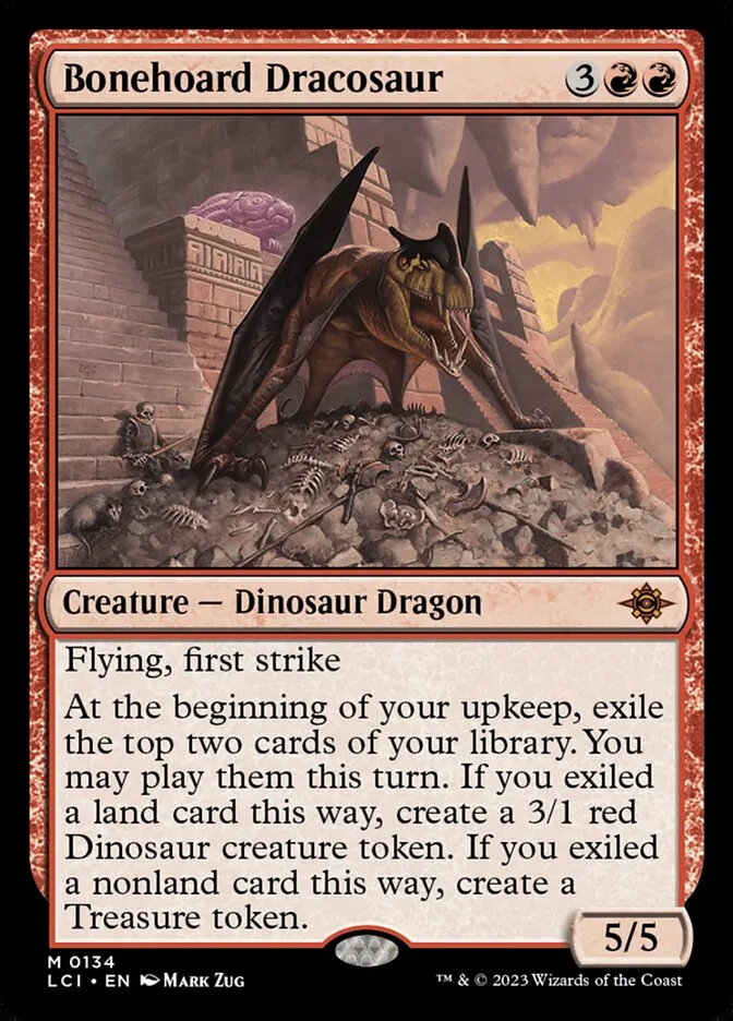 2023 The Lost Caverns of Ixalan Bonehoard Dracosaur #134 mythic card image