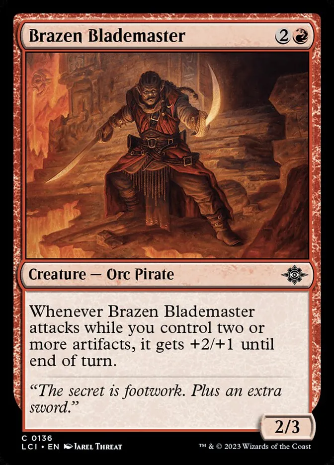 2023 The Lost Caverns of Ixalan Brazen Blademaster #136 common card image