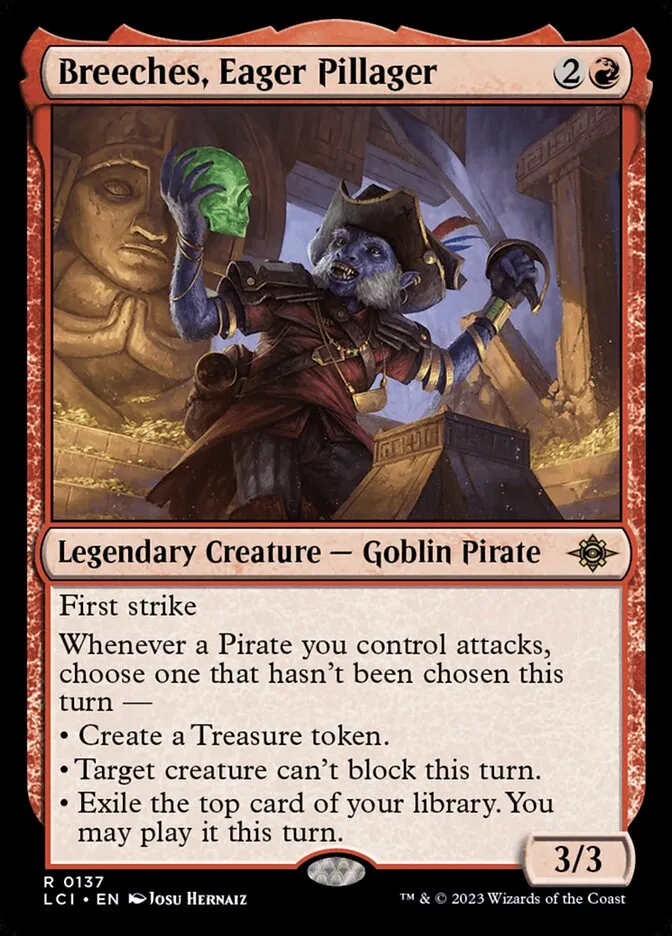 2023 The Lost Caverns of Ixalan Breeches, Eager Pillager rare #137 rare card image