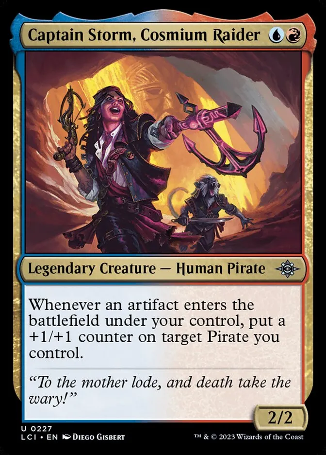 2023 The Lost Caverns of Ixalan Captain Storm, Cosmium Raider #227 uncommon card image
