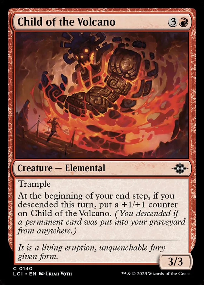 2023 The Lost Caverns of Ixalan Child of the Volcano #140 common card image