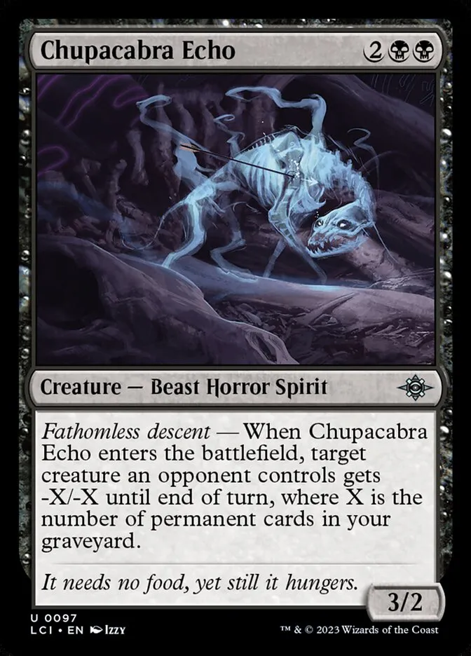 2023 The Lost Caverns of Ixalan Chupacabra Echo #97 uncommon card image