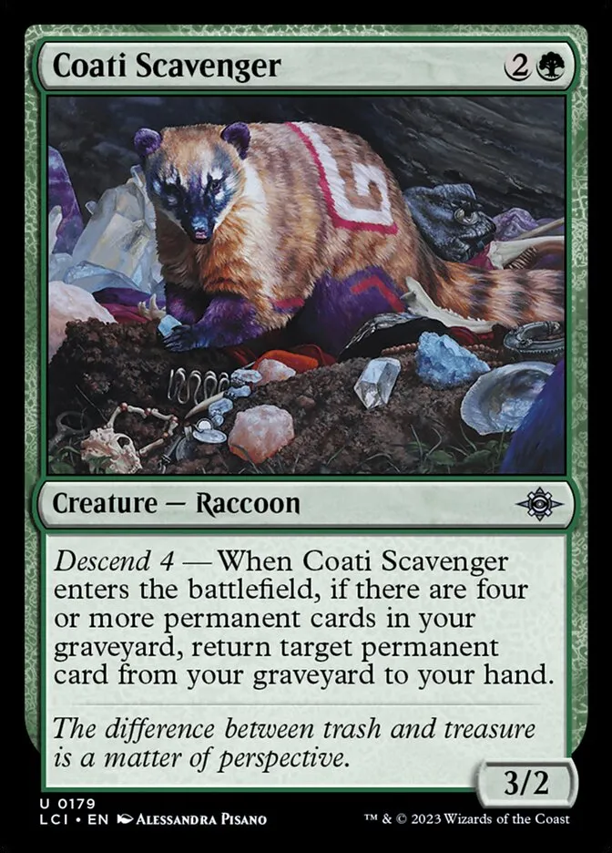 2023 The Lost Caverns of Ixalan Coati Scavenger #179 uncommon card image