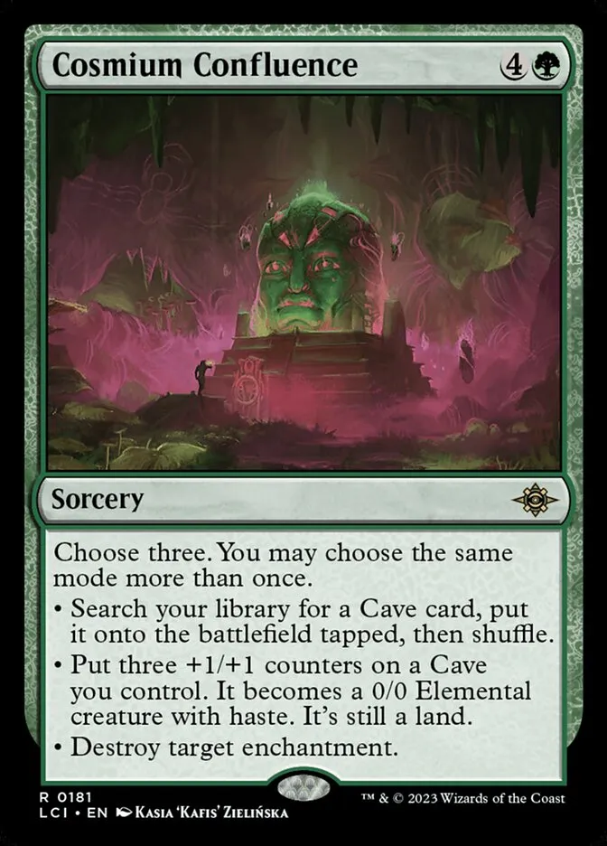 2023 The Lost Caverns of Ixalan Cosmium Confluence rare #181 rare card image
