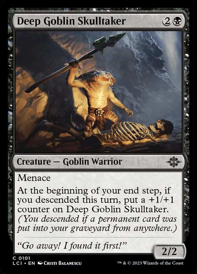2023 The Lost Caverns of Ixalan Deep Goblin Skulltaker #101 common card image