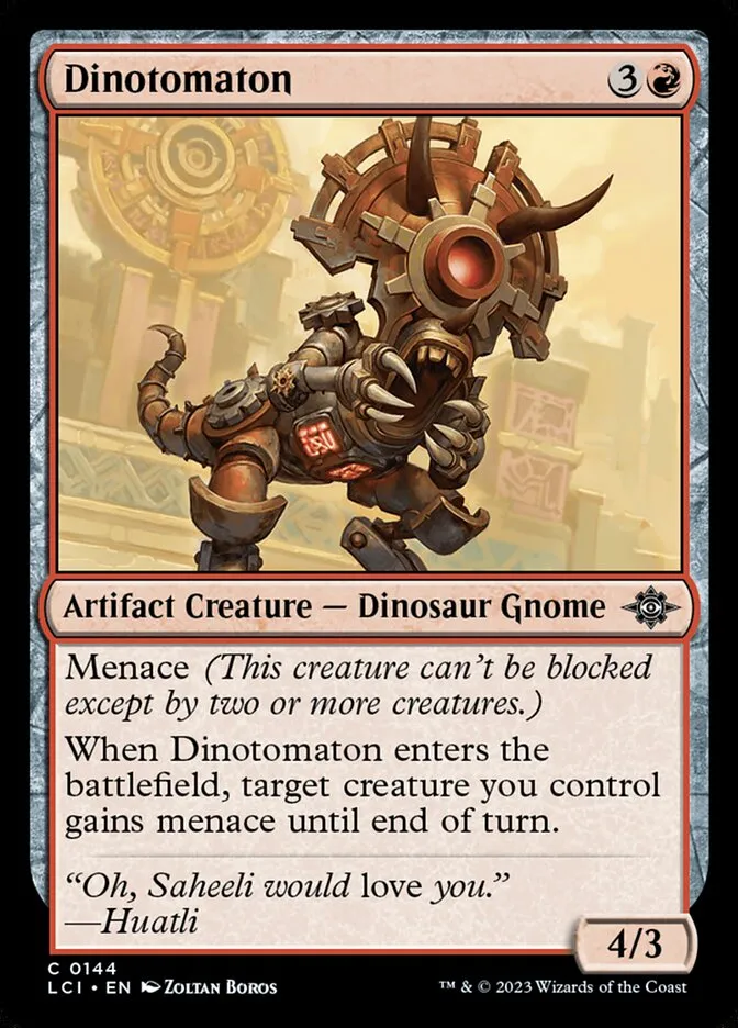 2023 The Lost Caverns of Ixalan Dinotomaton #144 common card image