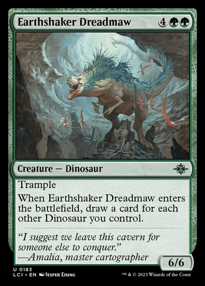 2023 The Lost Caverns of Ixalan Earthshaker Dreadmaw #183 uncommon card image