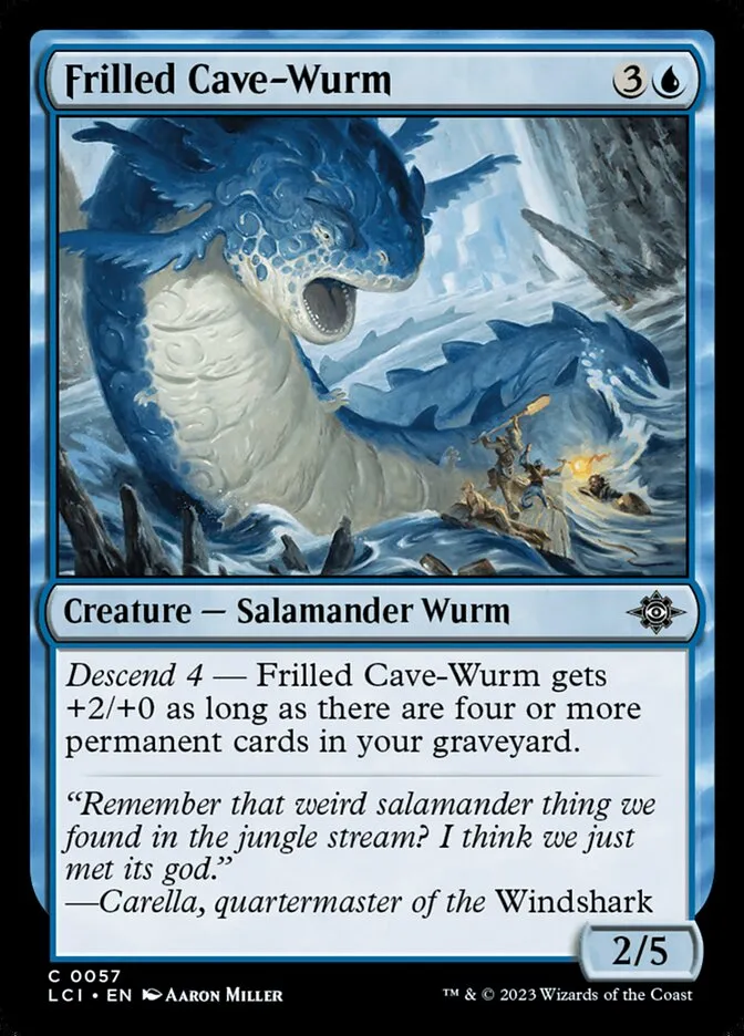 2023 The Lost Caverns of Ixalan Frilled Cave-Wurm common #57 common card image