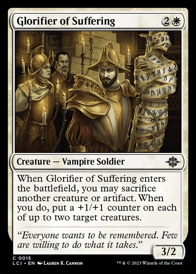 2023 The Lost Caverns of Ixalan Glorifier of Suffering common #15 common card image