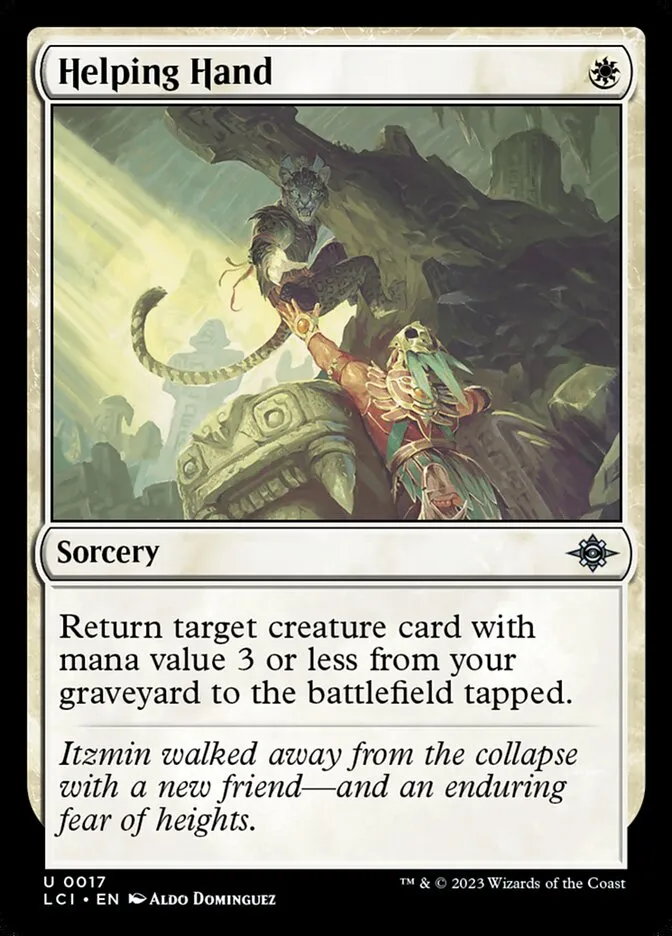 2023 The Lost Caverns of Ixalan Helping Hand uncommon #17 uncommon card image