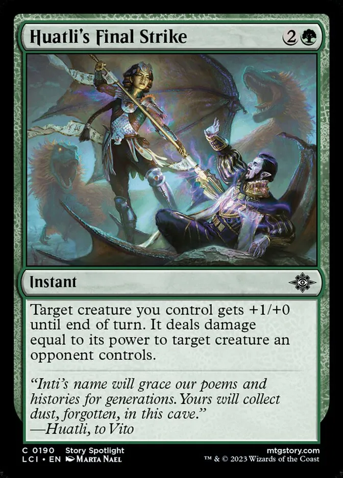 2023 The Lost Caverns of Ixalan Huatli's Final Strike #190 common card image