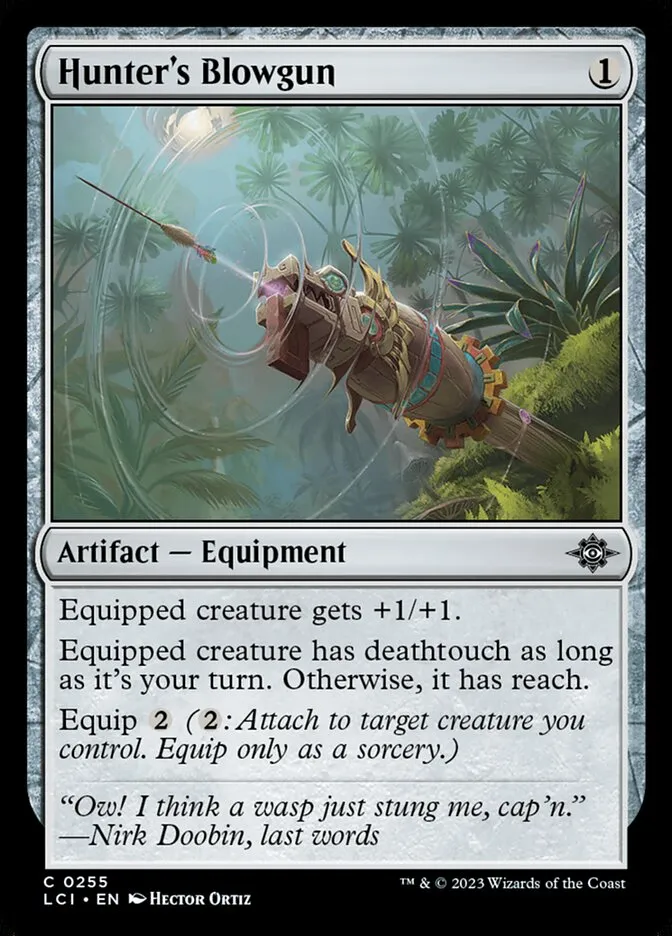 2023 The Lost Caverns of Ixalan Hunter's Blowgun #255 common card image
