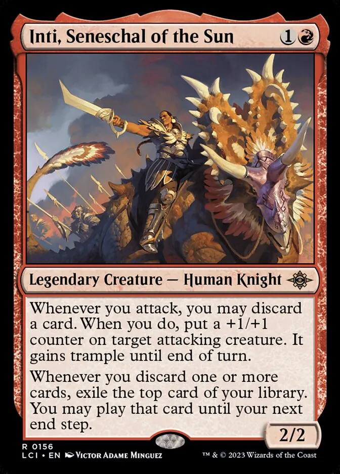 2023 The Lost Caverns of Ixalan Inti, Seneschal of the Sun rare #156 rare card image