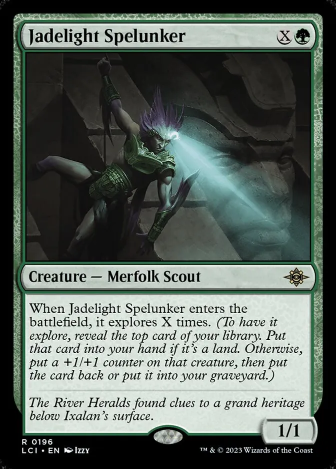 2023 The Lost Caverns of Ixalan Jadelight Spelunker rare #196 rare card image