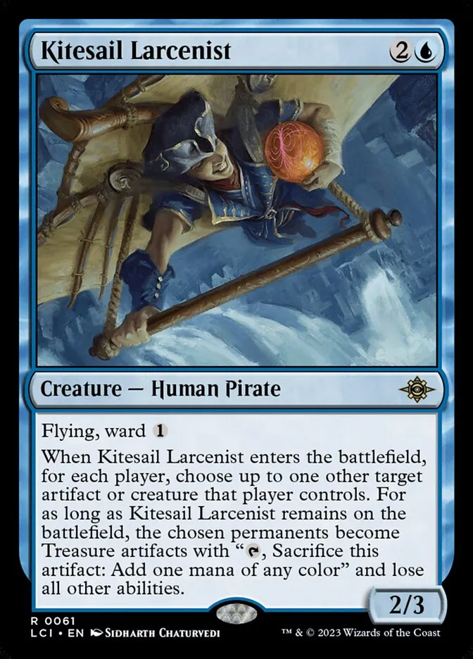 2023 The Lost Caverns of Ixalan Kitesail Larcenist rare #61 rare card image