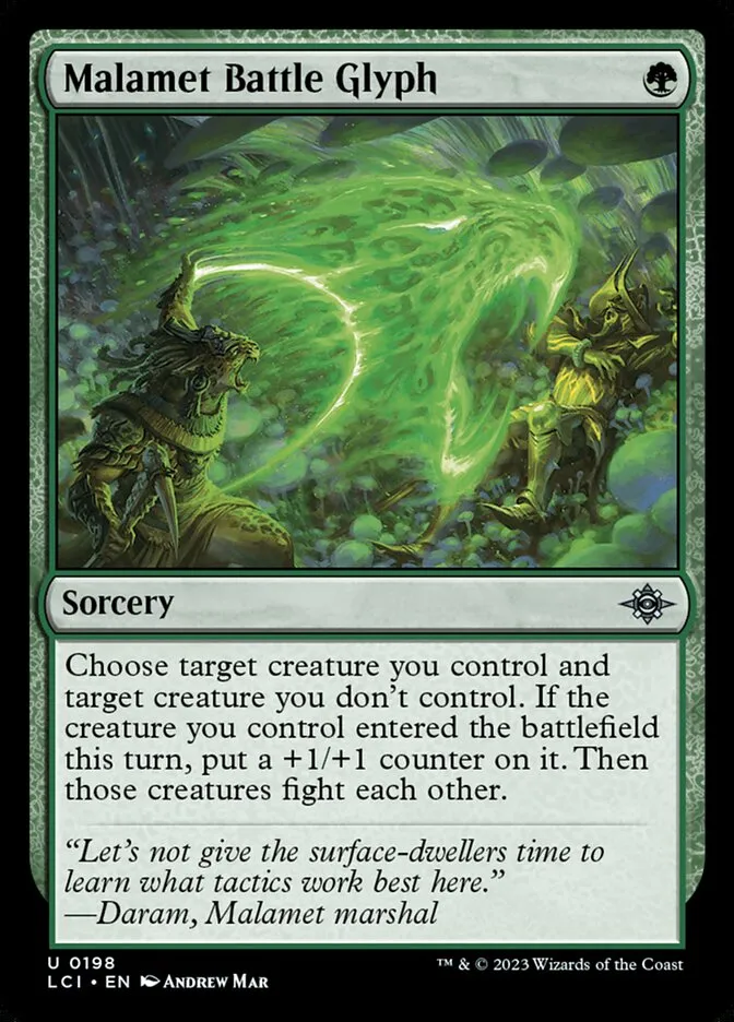 2023 The Lost Caverns of Ixalan Malamet Battle Glyph #198 uncommon card image
