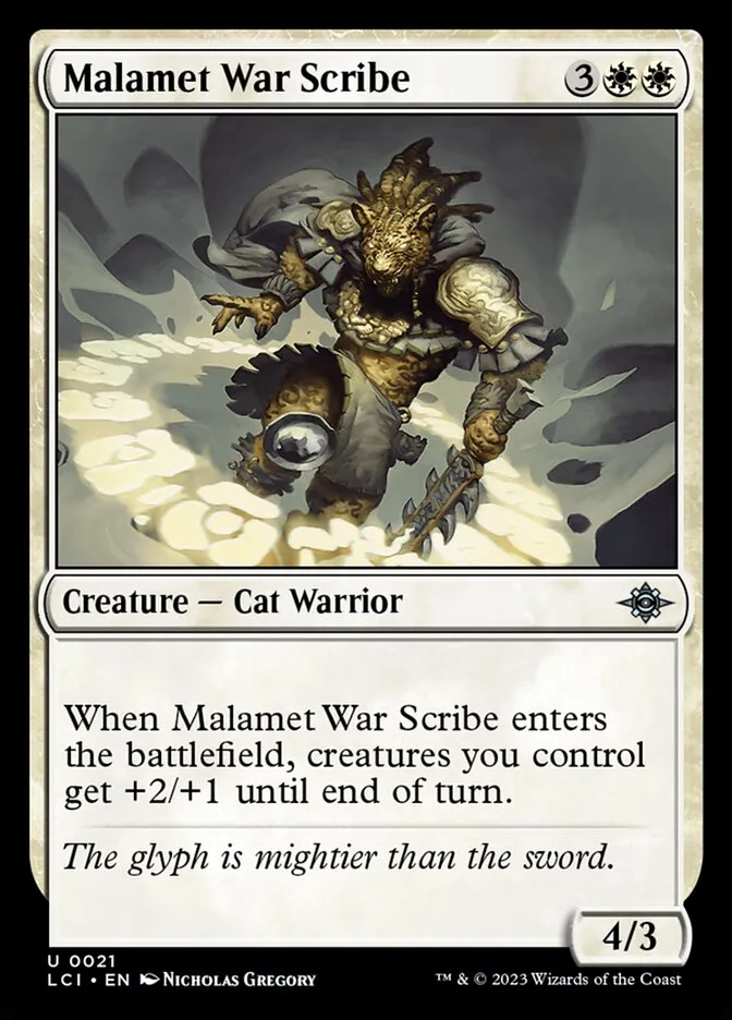 2023 The Lost Caverns of Ixalan Malamet War Scribe uncommon #21 uncommon card image