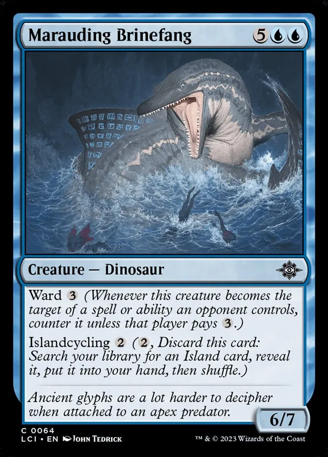 2023 The Lost Caverns of Ixalan Marauding Brinefang common #64 common card image