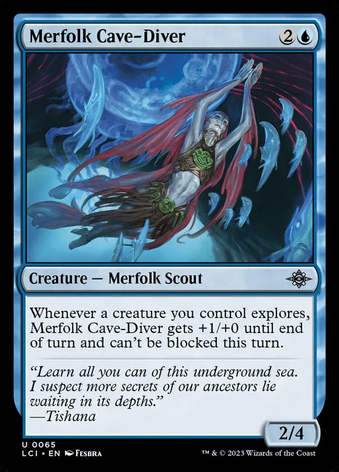 2023 The Lost Caverns of Ixalan Merfolk Cave-Diver uncommon #65 uncommon card image