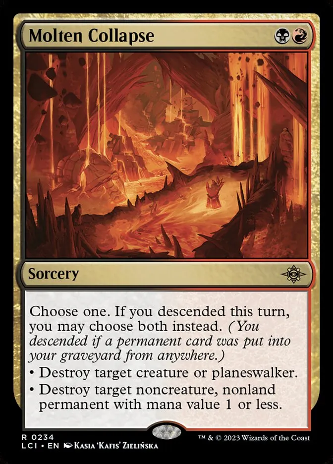 2023 The Lost Caverns of Ixalan Molten Collapse rare #234 rare card image