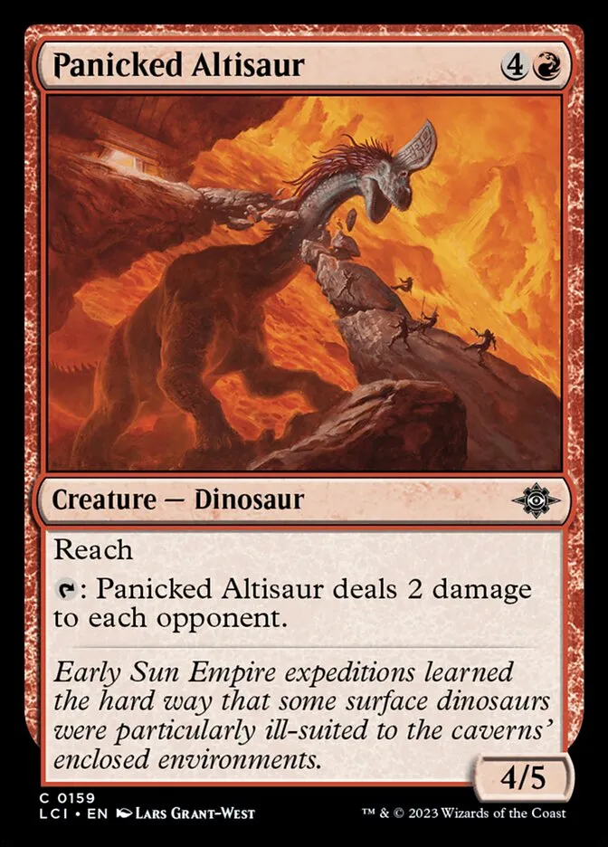 2023 The Lost Caverns of Ixalan Panicked Altisaur #159 common card image