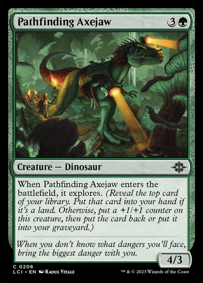 2023 The Lost Caverns of Ixalan Pathfinding Axejaw #206 common card image