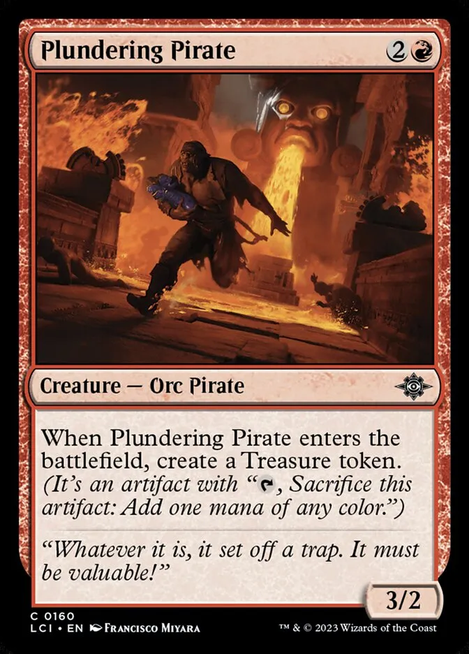 2023 The Lost Caverns of Ixalan Plundering Pirate #160 common card image
