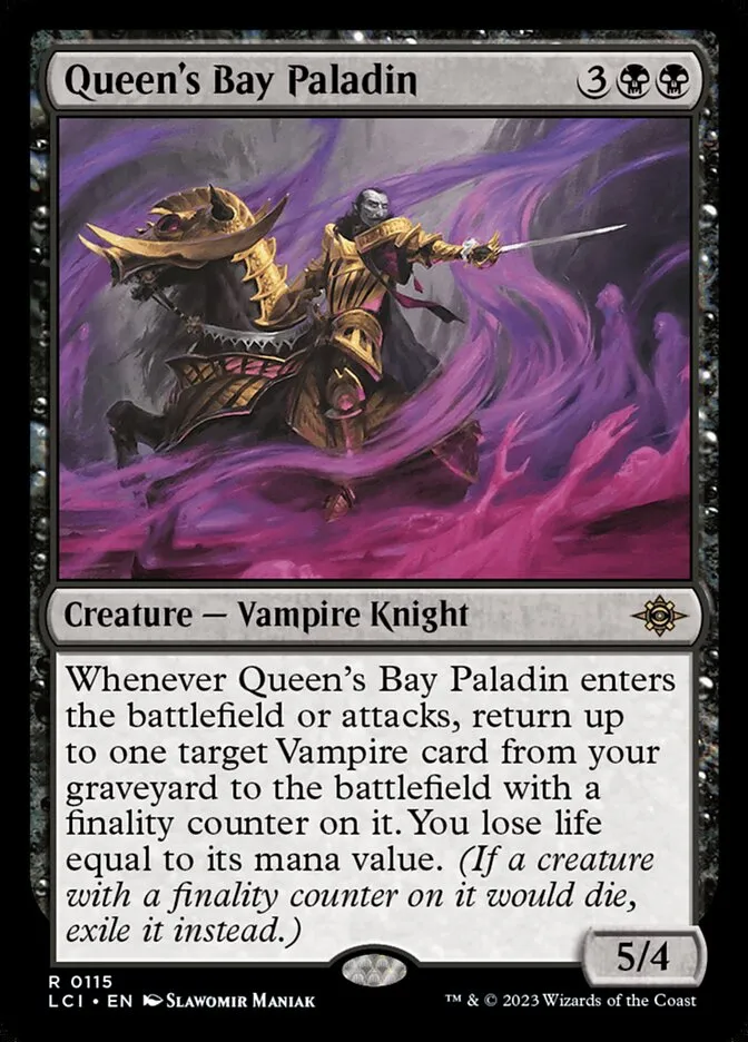 2023 The Lost Caverns of Ixalan Queen's Bay Paladin rare #115 rare card image