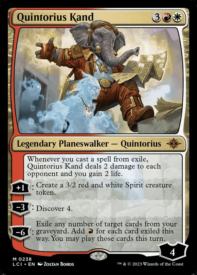 2023 The Lost Caverns of Ixalan Quintorius Kand #238 mythic card image