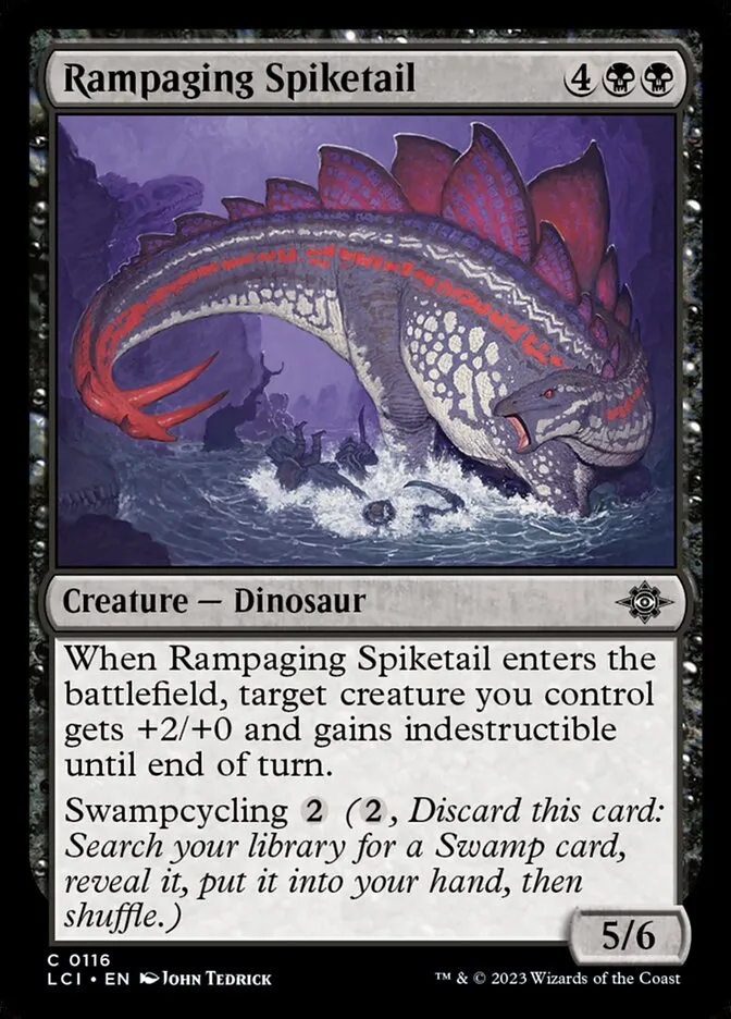 2023 The Lost Caverns of Ixalan Rampaging Spiketail #116 common card image