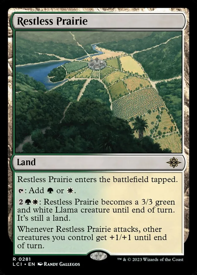 2023 The Lost Caverns of Ixalan Restless Prairie rare #281 rare card image