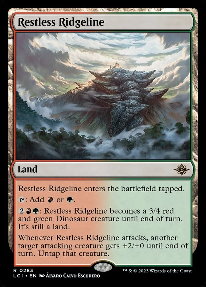 2023 The Lost Caverns of Ixalan Restless Ridgeline rare #283 rare card image